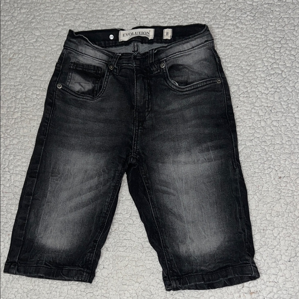 Evolution Kids Black Denim Shorts
